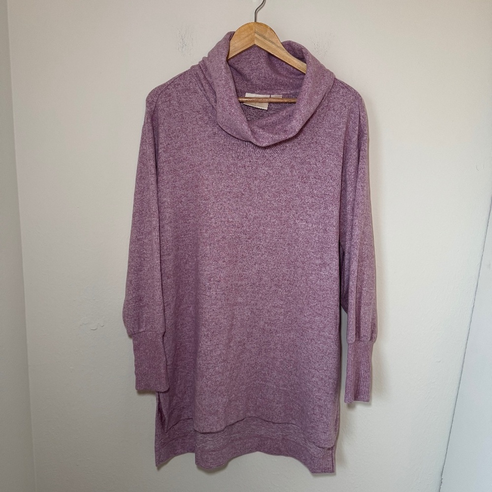 Maeve Anthropologie Sweater Women's SM Pink Cowl Neck Relaxed Tunic